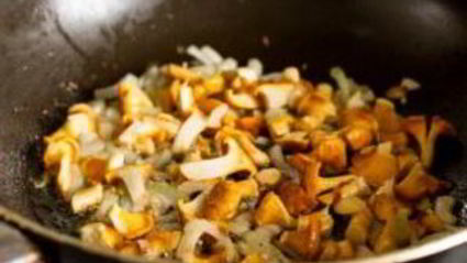 омлет с лисичками