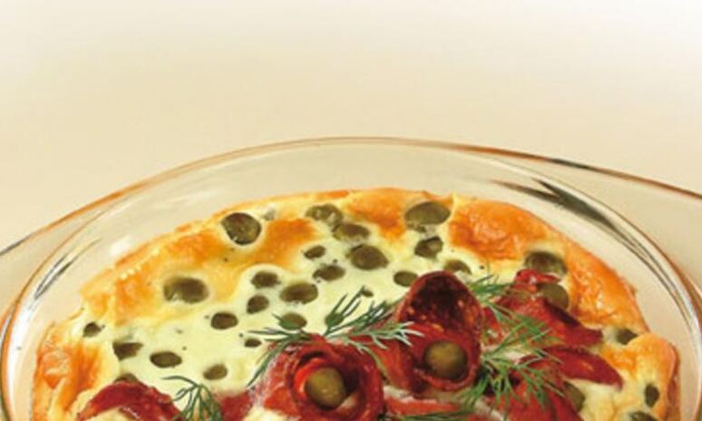 Рецепт омлета с салями