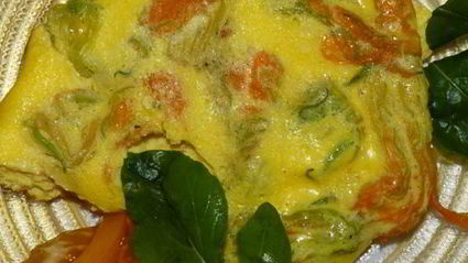 омлет с цветками цукини