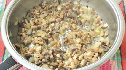 омлет с цветной капустой и шампиньонами