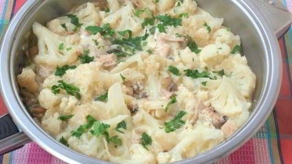 омлет с цветной капустой и шампиньонами