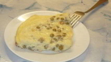 омлет с зеленым горошком