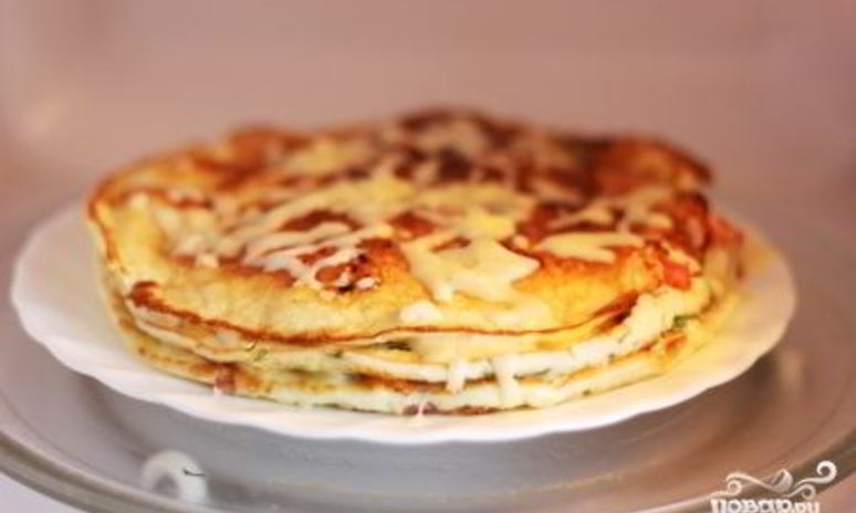 Рецепт омлета слоеного