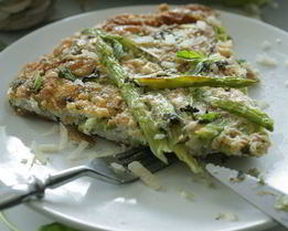 Омлет со спаржей