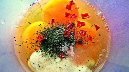 омлет в горошек