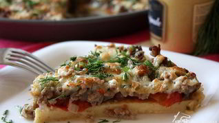 Пицца-омлет Болоньезе