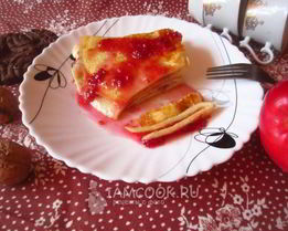 Сладкий омлет с манной крупой