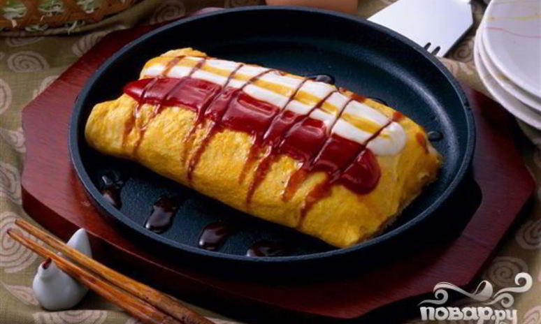 Рецепт японского омлета омусоба