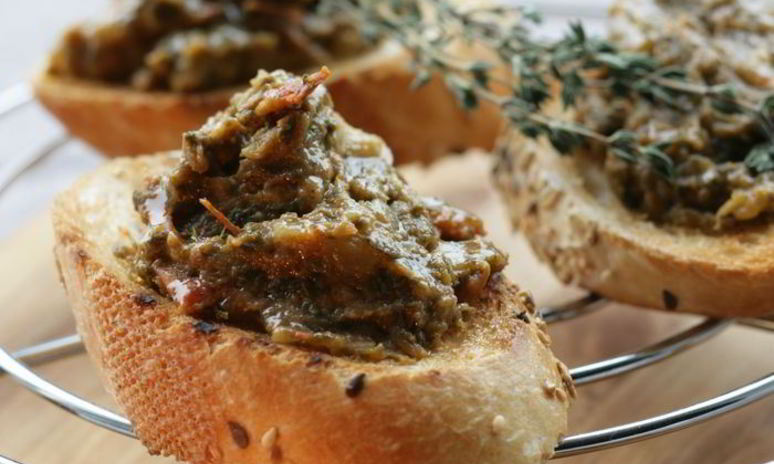 Рецепт овощного паштета из баклажанов, щавеля и помидоров