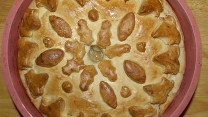 паштет из индейки с грибами, запеченный в хлебной корочке