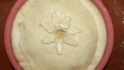 паштет из индейки с грибами, запеченный в хлебной корочке