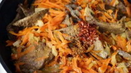 паштет из печени с морковью и луком