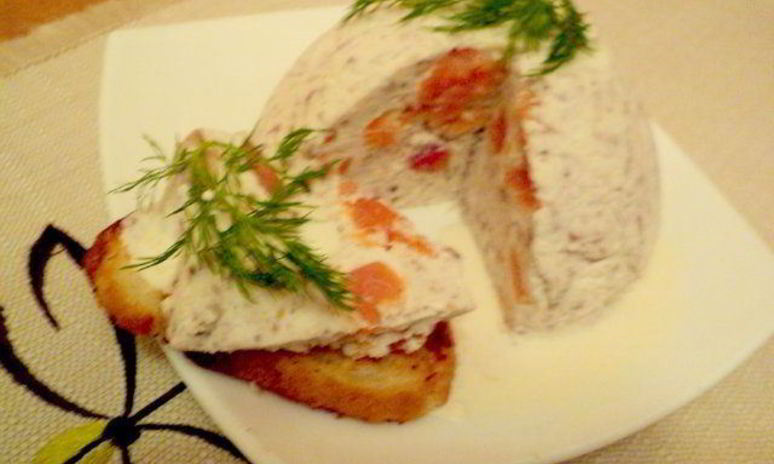 Рецепт паштета из слабосоленой семги под соусом