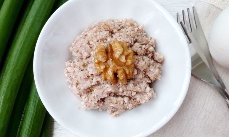 Рецепт паштета из вареных яиц и орехов