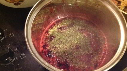 печеночный паштет с клюквенно-мятным желе