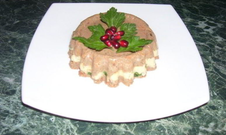 Рецепт желированного паштета с сыром