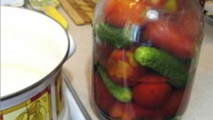 помидоры с огурцами на зиму