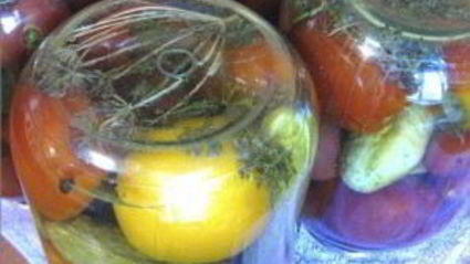 помидоры с огурцами на зиму