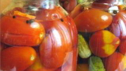 помидоры с огурцами на зиму