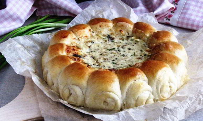 Рецепт булочек-роллов с грибным дип-соусом