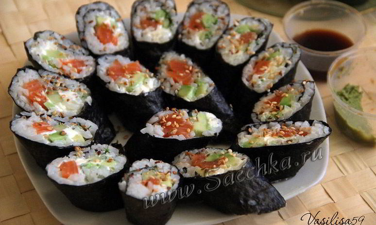 Рецепт роллов с авокадо и сливочным сыром