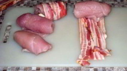 куриные рулетики с копченым сыром