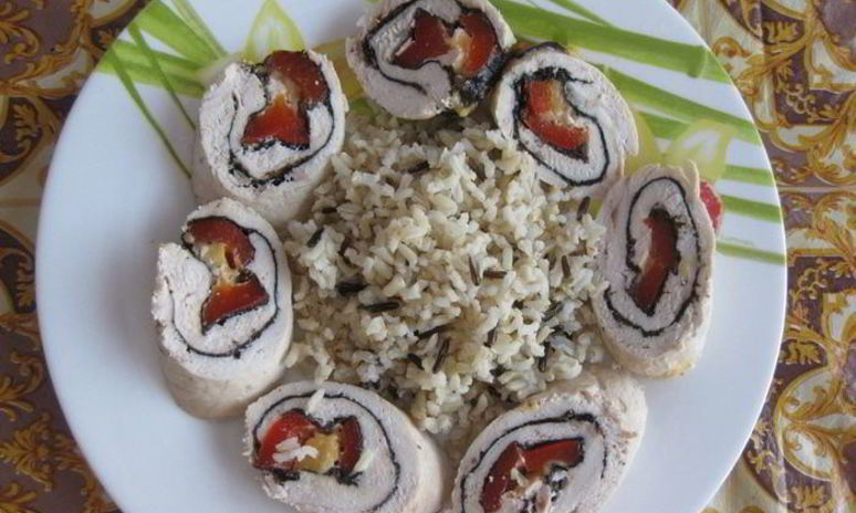Рецепт куриных рулетиков с начинкой
