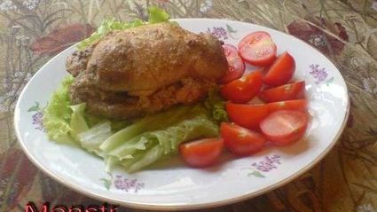 мясной рулет с дижонской горчицей и бананами