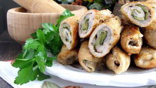 Мясные рулетики по-деревенски
