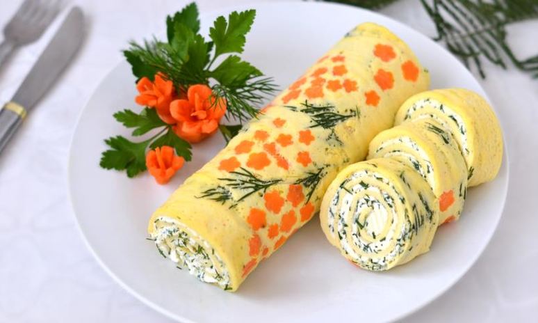 Рецепт нежнейшего закусочного рулета цветы весны