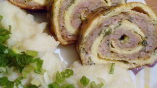 Пятнистый куриный рулетик