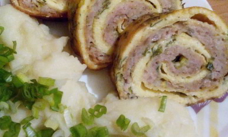 Рецепт пятнистого куриного рулетика