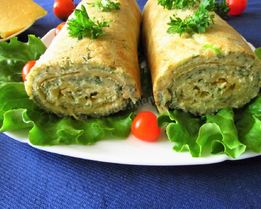 Рулет из кабачков с сыром