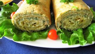 Рулет из кабачков с сыром