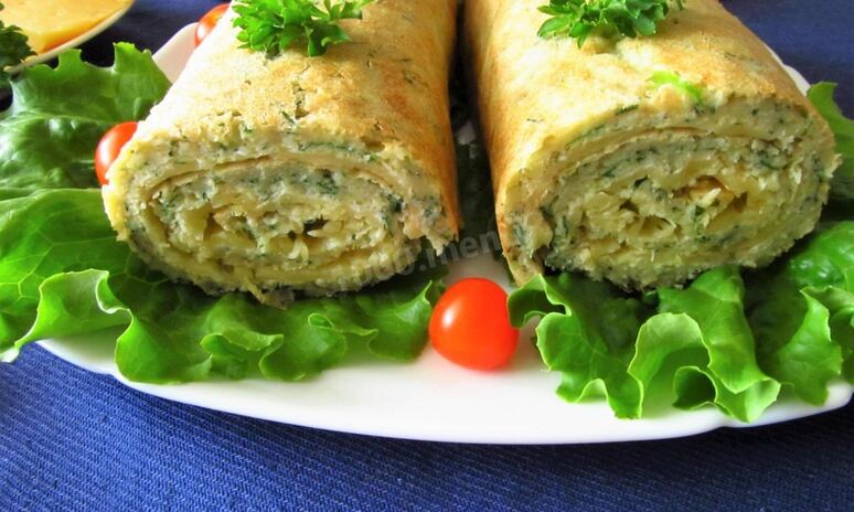 Рецепт рулета из кабачков с сыром