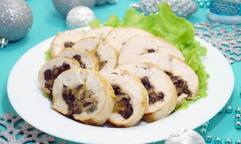 Рецепт рулета из куриной грудки