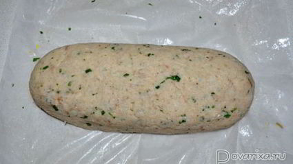 рулет из рыбного фарша с грибами