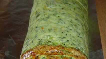 рулет из цукини с морковно-грибной начинкой