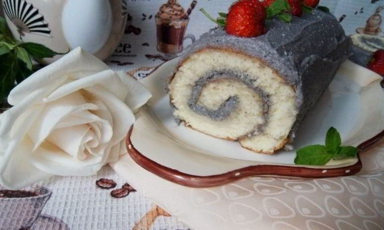 Рецепт рулета с черемухой и рикоттой