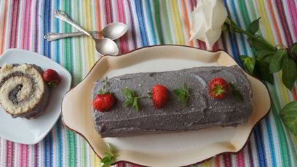 рулет с черемухой и рикоттой