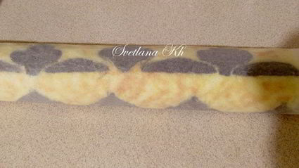 рулет с шоколадным узором