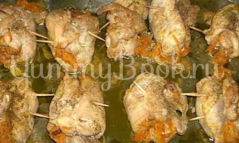 Рецепт рулетиков куриных с морковью