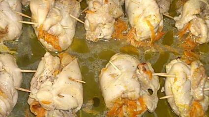 рулетики куриные с морковью