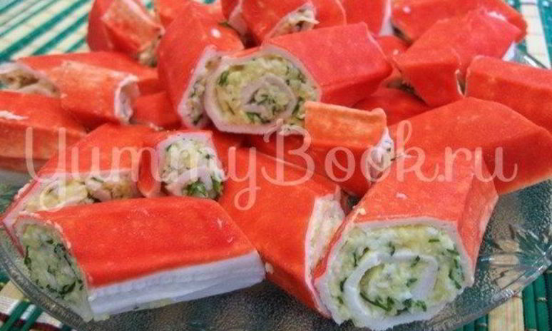 Рецепт рулетов из крабовых палочек