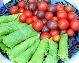 Рецепт рулетов из листьев салата