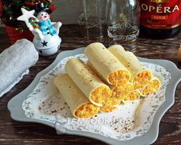 Сырные рулетики с пикантной начинкой