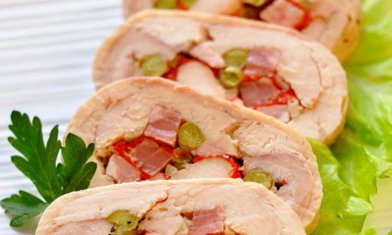 Рецепт руляды из курицы с болгарским перцем