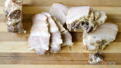 сало с чесноком на водяной бане в банке