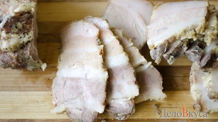 сало с чесноком на водяной бане в банке