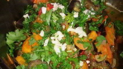 соте из баклажан